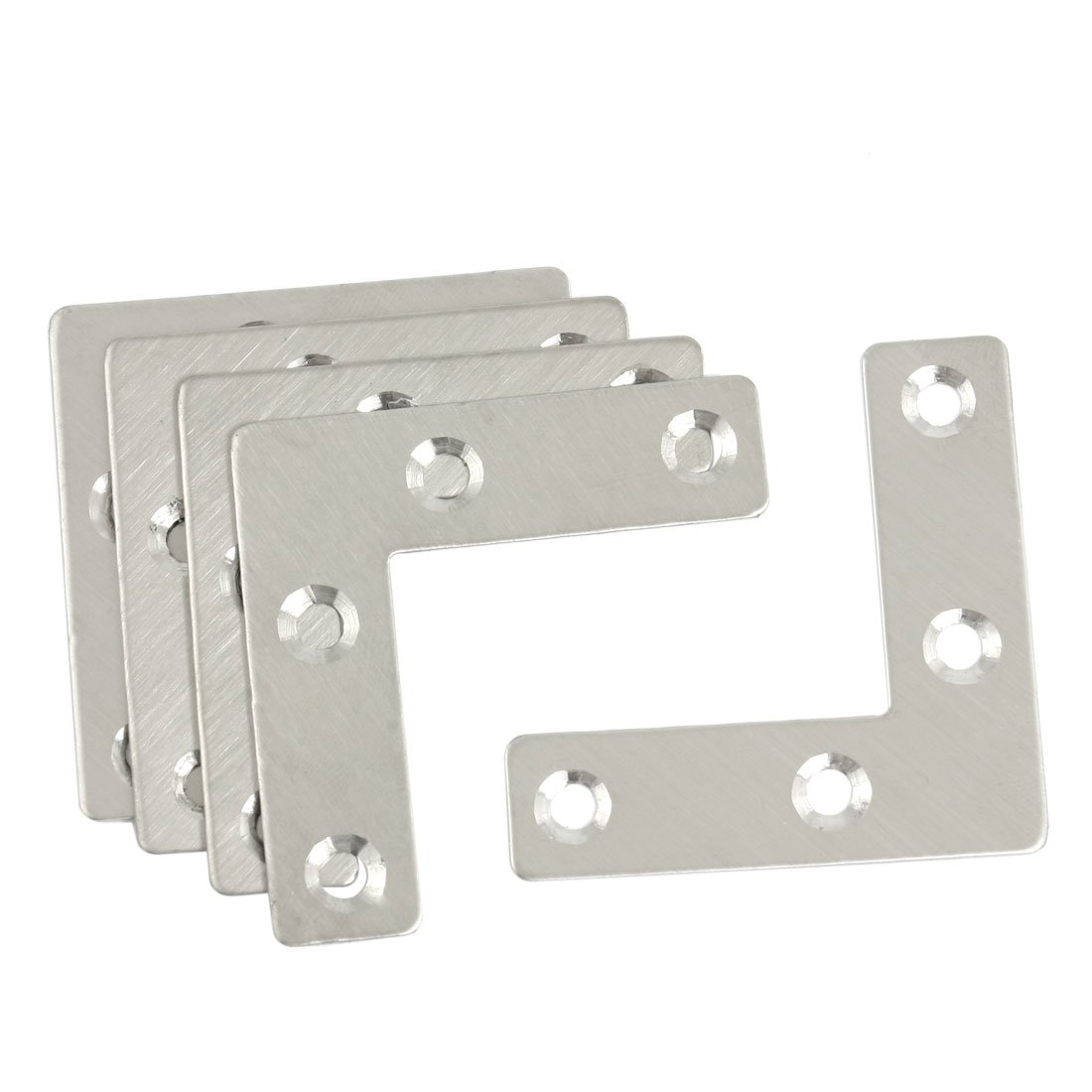 Sourcingmap 5 Pcs Angle Plate Corner Brace Flat L Shape Repair Bracket 50mm x 50mm