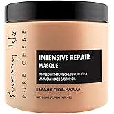 Sunny Isle Pure Chebe Intensive Repair Masque 16oz | Infused with Pure Chebe Powder & Jamaican Black Castor Oil | Damage Reversal Formula