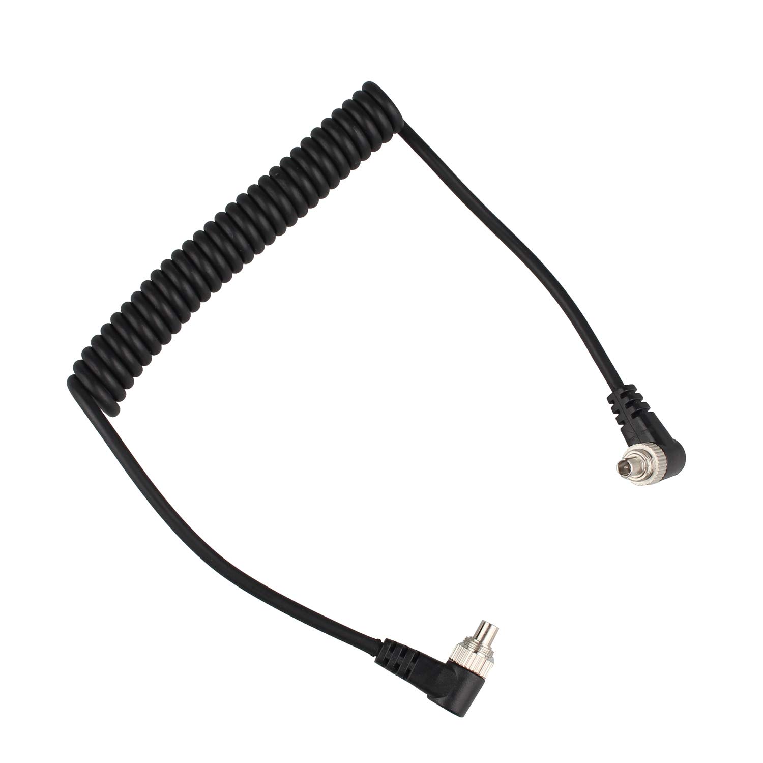 Photo 1 of Futheda Male to Male Flash PC Sync Extension Cable Coiled Cord 12 inch Coiled Cord with Screw Lock Compatible with DSLR Cameras (Male to Male Flash PC Sync Cable)