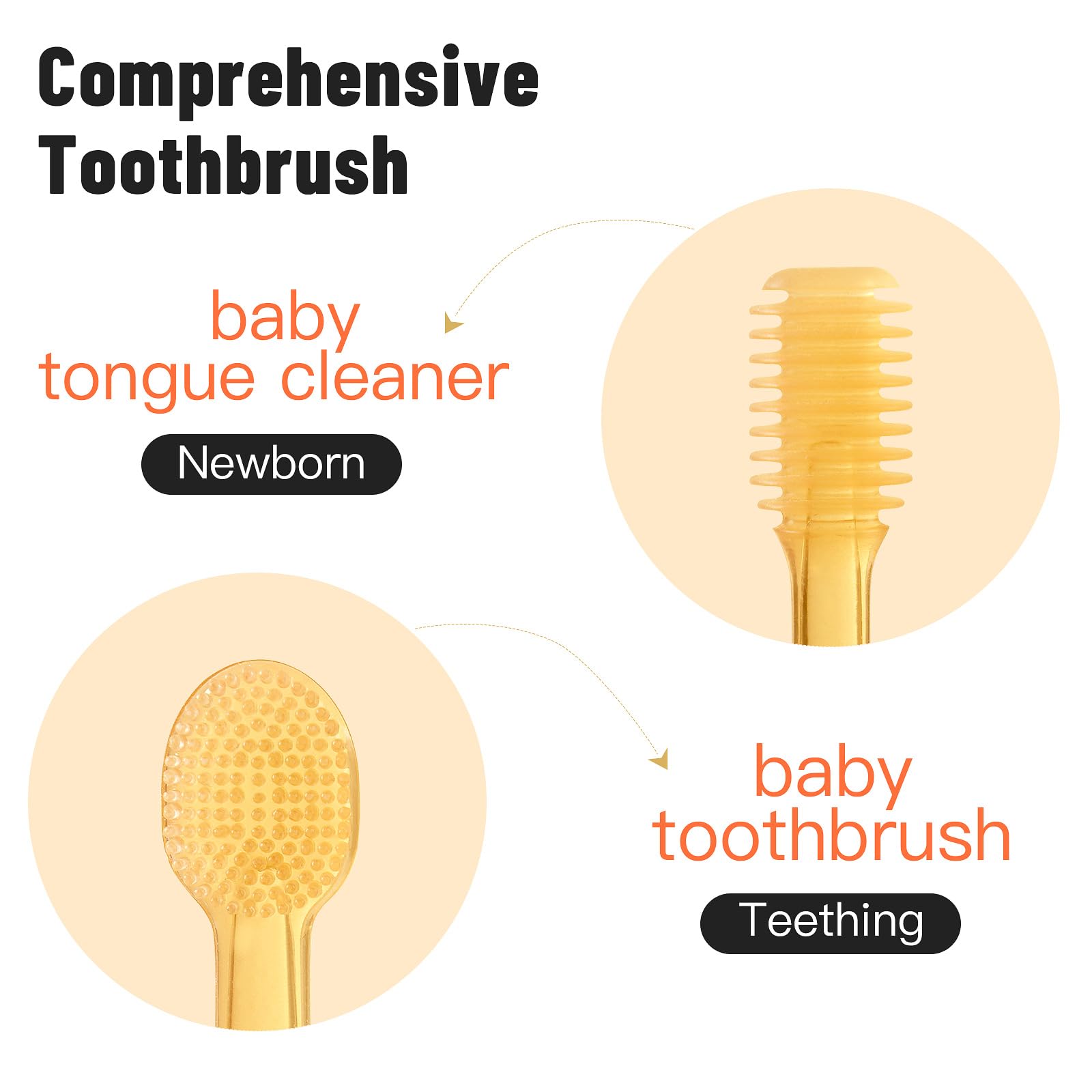 Phanpy Silicone Baby Tongue Cleaner and Toothbrush - Newborn to 12 Months, Oral & Mouth Cleaner