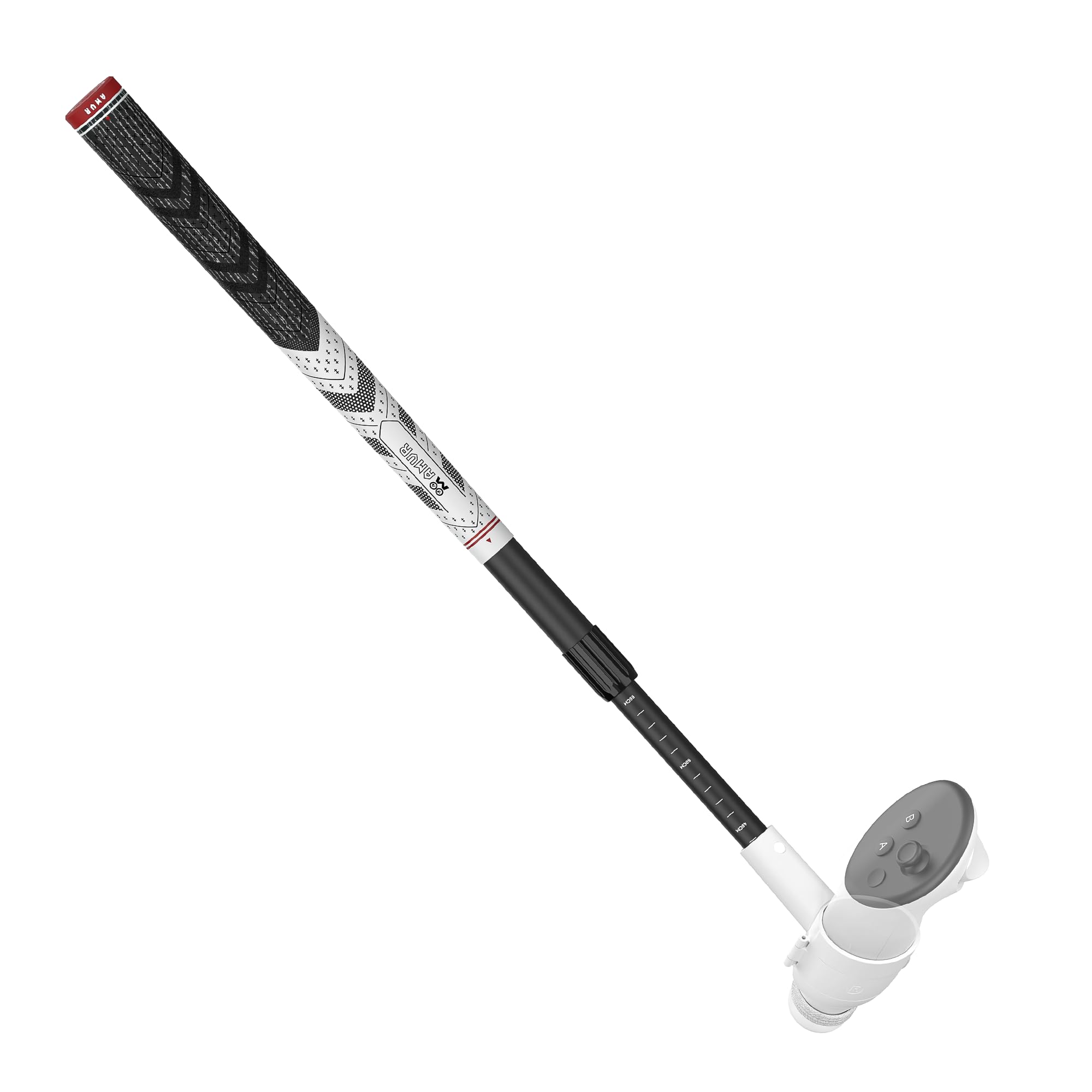 AMVR VR Golf Club Attachment Compatible with Meta/Oculus Quest 3S/Quest 3, Adjustable Length, 80 Degree Keep Tracking, Non-Slip VR Golf Handle Grip for Golf +（for Right Controller）