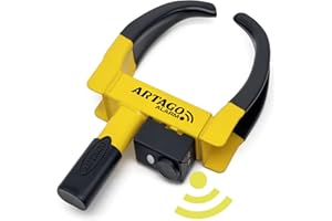 ARTAGO ART872 High-End Alarm Wheel Clamp Lock, Exclusive Patented Anti Theft Device, Don't Touch System, 120dB, Long Lasting 