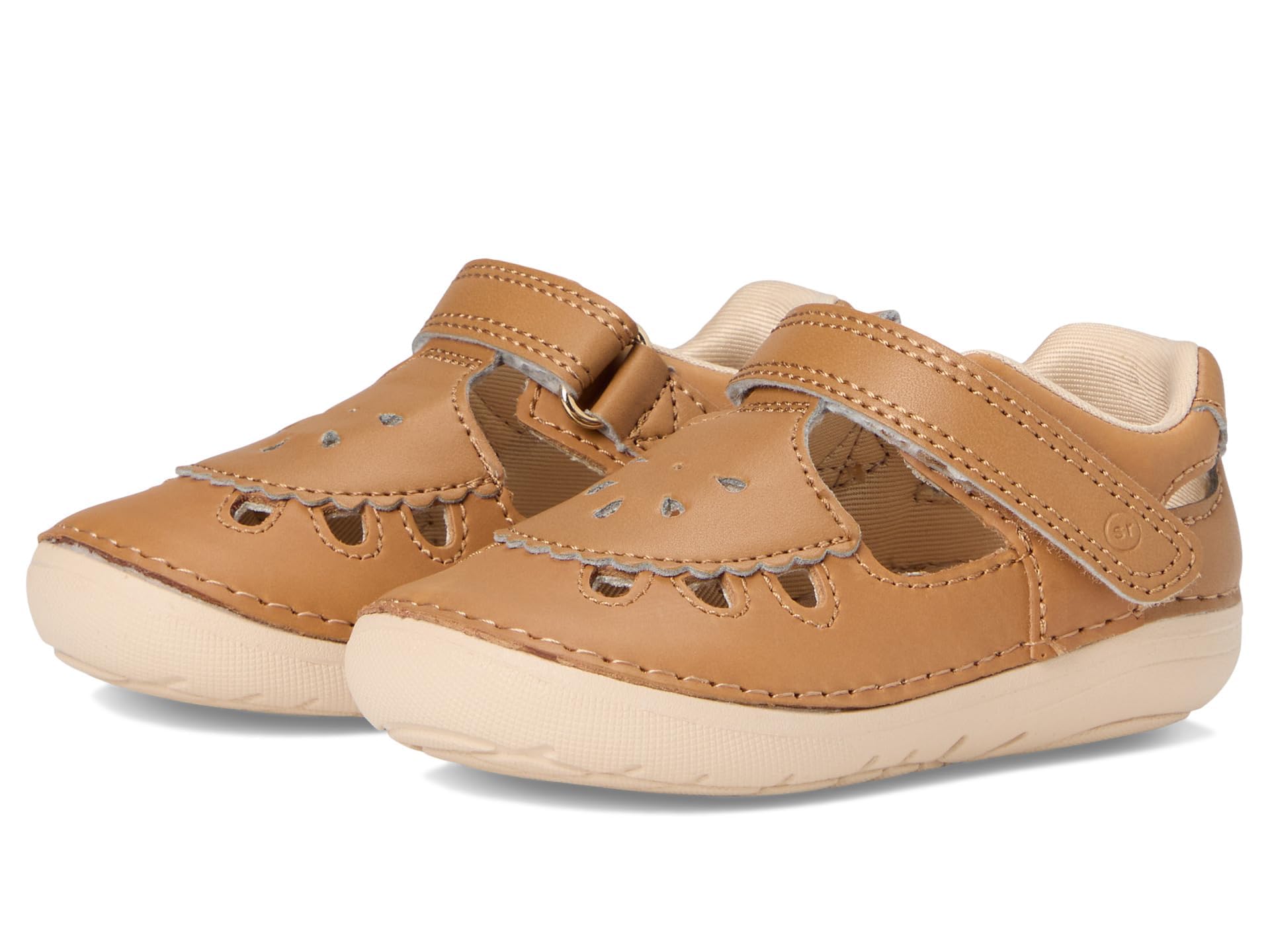 Stride Rite Baby SM Noelle Sandal, Honey TAN, 5 Wide US Unisex Infant
