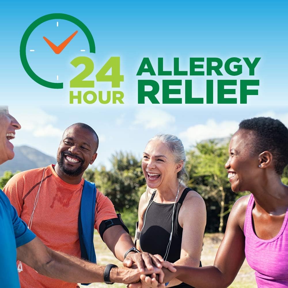  Basic Care All Day Allergy, Cetirizine Hydrochloride Tablets, 10 mg, Antihistamine, 300 Count: Health & Personal Care