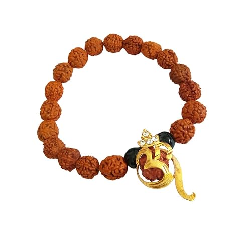 (Rudraksha Bracelet) Om Pendant for Men & Women