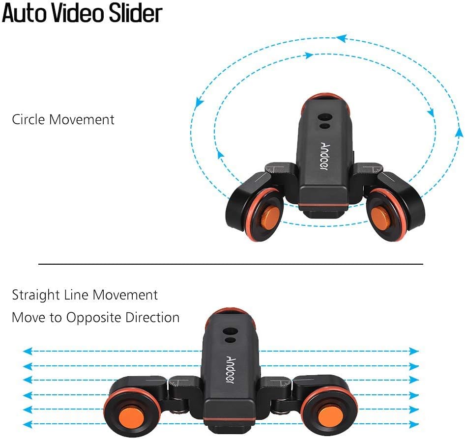 Andoer Camera Slider Dolly, Electric Slider Track, 3 Speeds, Upgraded Remote, Rechargeable Battery - Image 5
