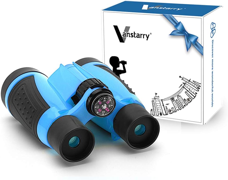Vanstarry Kids Binoculars, 5X30 Optical Lens - Compact High Resolution Kids Binoculars for Kids Camping, Hiking, Bird Watching and Outdoor Exploring - Including Compass : Camera & Photo
