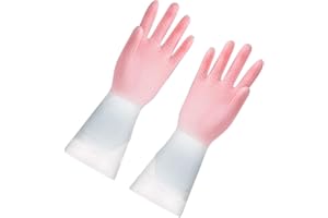 HEEPDD Household Gloves Kitchen Dishwashing Gloves, Water Proof Latex Household for Home Restaurant Company Use Supplies