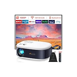 Projector with WiFi and Bluetooth, 1080P Full HD