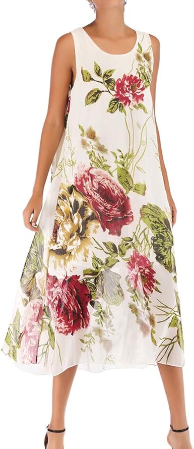 white midi beach dress