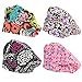 kilofly 4pc Women's Adjustable Scrub Cap Sweatband Bouffant Hats Value Set