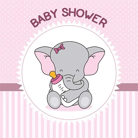 Amazon Com Laeacco 6x6ft Cartoon Cute Calf Elephant Baby Shower