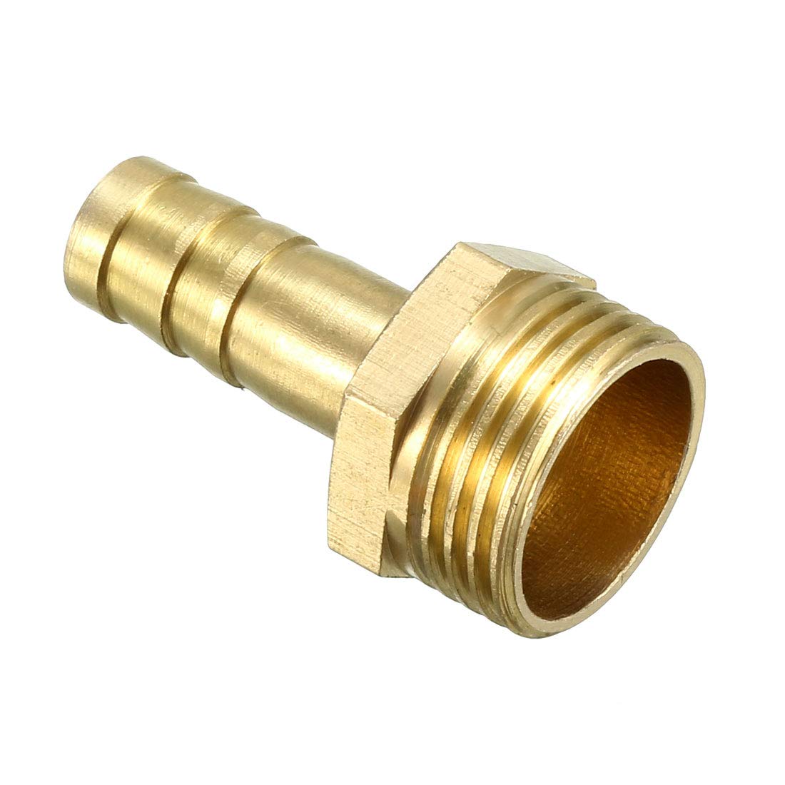 sourcing map Brass Barb Hose Fitting Connector Adapter 8mm Barbed x 3/8 PT Male Pipe