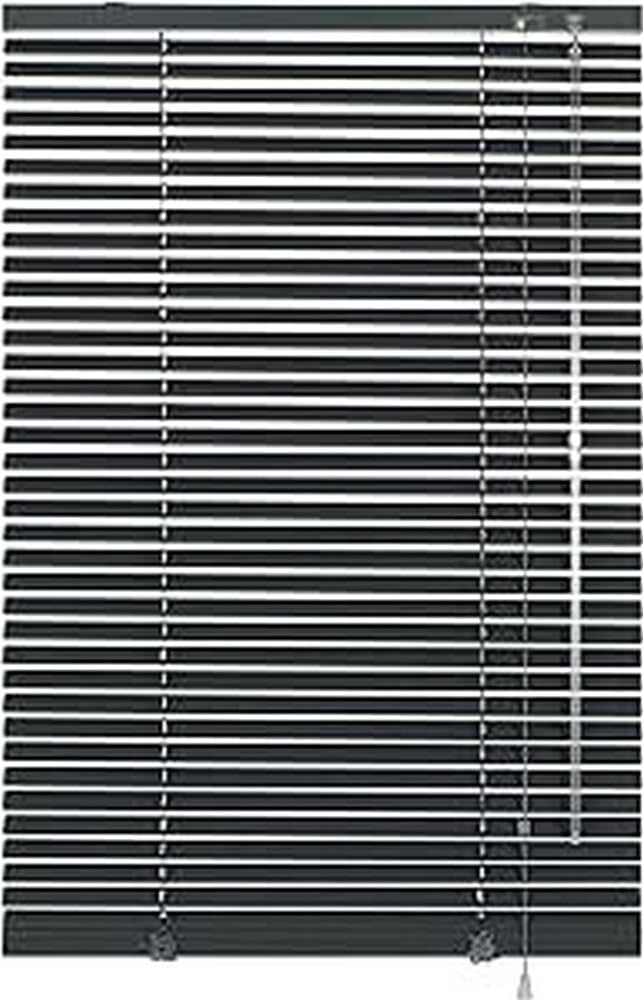 Gardinia Aluminium Venetian Blind, No Drilling, for Clamping, Includes Clamping Brackets, Privacy Screen, Light Protection, Glare Protection, Aluminium Venetian Blind, Slate, 80 x 130 cm