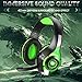 BlueFire Stereo Gaming Headset for Playstation 4 PS4 Over-Ear Headphones with Mic and LED Lights for Xbox One, PC, Laptop(Green)thumb 1