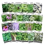 Sow Right Seeds - Complete Herb Garden Seed Collection for Planting - Variety Pack of Non-GMO Heirloom Seeds - 25 Individual Herbs to Plant Indoor or Outdoor; Great Gardening Gift.