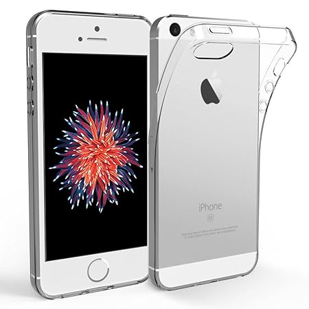 NEW'C Hülle für iPhone 5C [Ultra transparent Silikon Gel TPU Soft] Cover Case Schutzhülle Kratzfeste mit Schock Absorption un