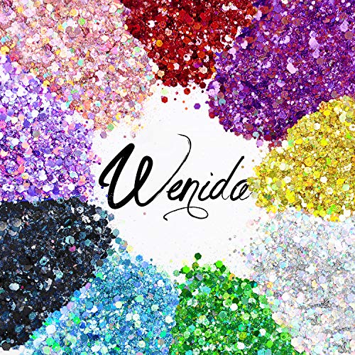 image for Glitter Wenida 9 Colors Holographic Cosmetic Festival Chunky Body Glit