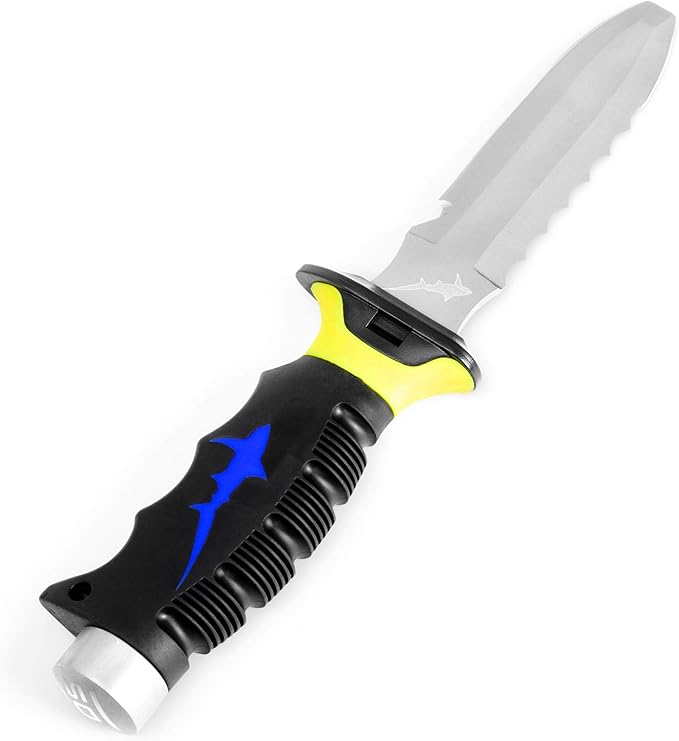 Titanium Dive Knife titanium alloy blade with rubberized grip for scuba use