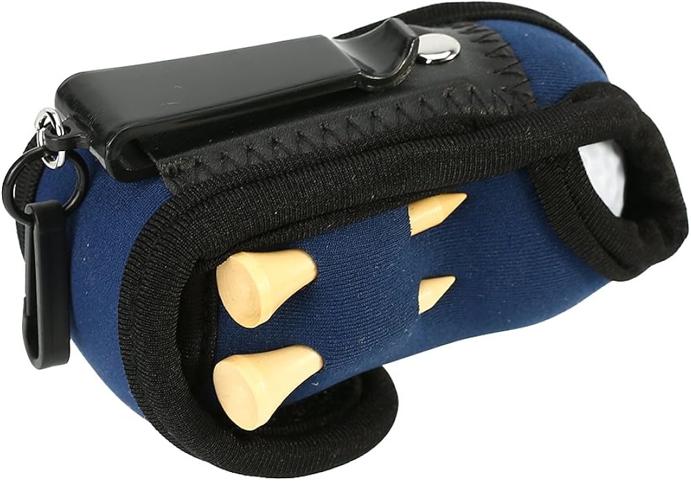 Vbestlife Golf Ball/Tee Holder, Utility Pouch Sports Golfing Accessories with 4 Tees and 2 Golf Balls (Dark Blue) : Clothing