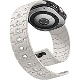 Bandletic Magnetic Bands Compatible with Samsung Galaxy Watch Ultra Band 47mm for Men Women, Waterproof Silicone Sport Strap with Magnet Wristbands Compatible with Samsung Watch Ultra, Starlight