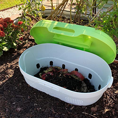 Vego Garden InGround Worm Composter Outdoor Farm Compost Bin 8 Gallons