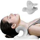 Neck and Shoulder Relaxer, Cervical Traction Device for Neck Pain Relief & Muscle Relaxation - Chiropractic Pillow Neck Stret