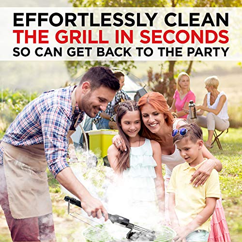 Alpha Grillers Grill Brush & Scraper with 3 Replaceable Heads | Best BBQ Cleaner. Perfect Tools for All Grill Types | Stainless Steel Wire Bristles and Stiff 18 Inch Handle. Ideal Barbecue Accessories - Thumbnail 6