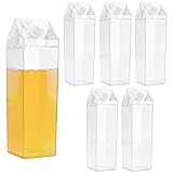 TAICHEUT Bottle, 6 Pack 17oz Clear Plastic Milk