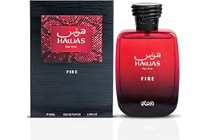 RASASI Hawas Fire Eau De Parfum Spray 100ML(3.4 Oz) - Bold Long Lasting Arabian Perfume For Men With A Fiery Essence - Indulg