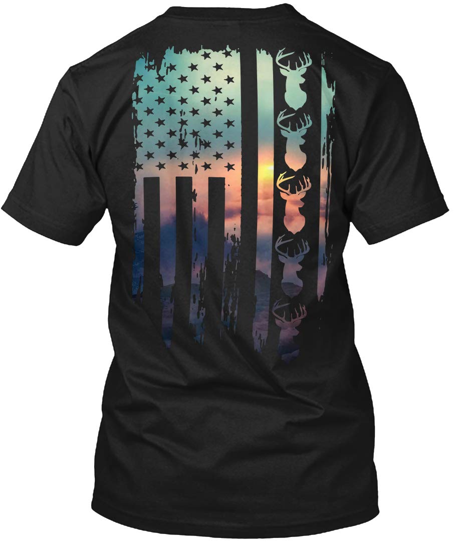 Cool Hunting America Flag Canvas Unisex T-shirt For Hunter Gift
