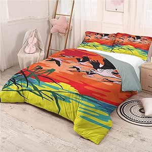 Flamingo Bed Sheets Set California King, Soft Microfiber ...
