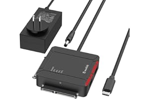 WAVLINK USB C to Dual Bay SATA Adapter, External 2.5" 3.5'' SATA Hard Drive Connector with 2 USB3.0 Ports and Offline Cloning