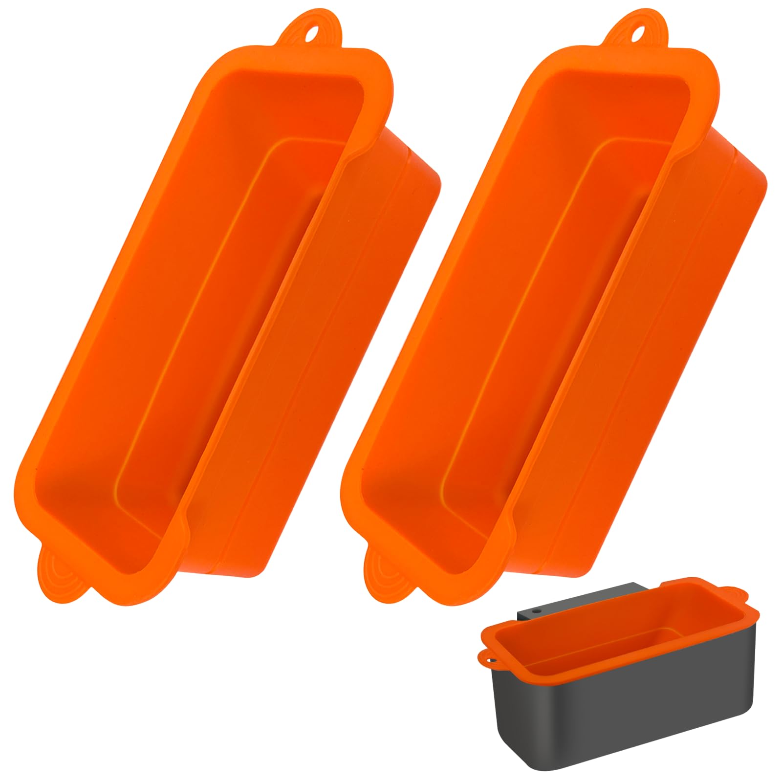 Photo 1 of ARTSHU Silicone Grease Cup Liners for Black-Stone 36 28 22 17 Inch Griddle, 2 Pack Reusable Drip Pans Grill Catchers Black-Stone Griddle Accessories, Orange
