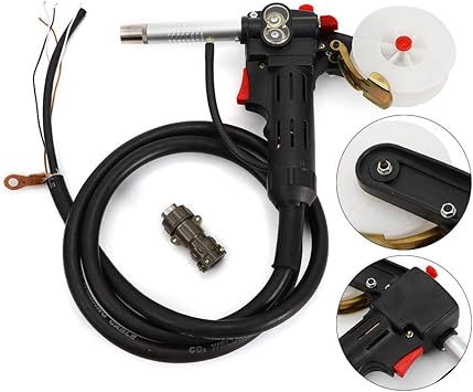 Mig Welding Spool Gun W 2m Wire Cable Flux Welding Torch Stinger