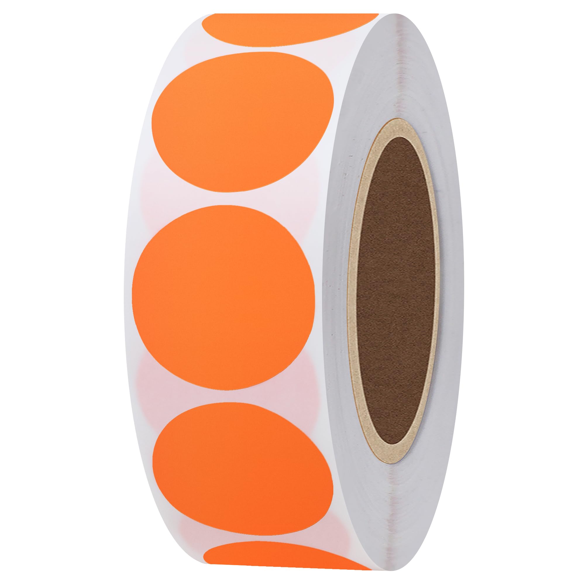 Hylabelest Color-Coding Dots Stickers 25mm Fluorescent Orange Circle Labels (1 inch)