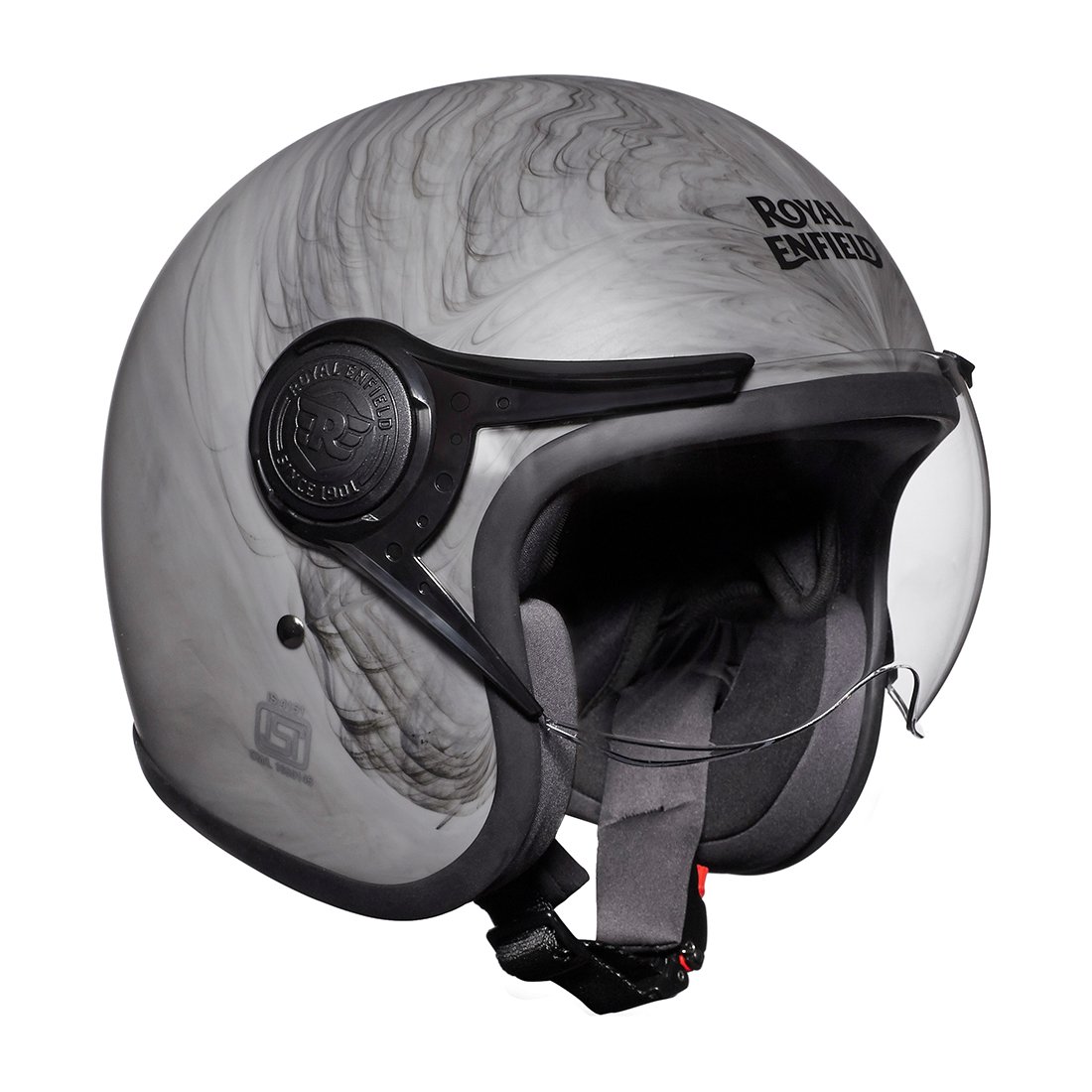 Royal Enfield Matt Grey Open Face with Visor Helmet Size (XL)62 CM