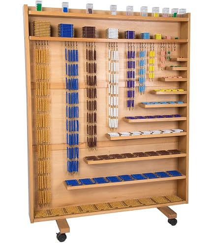 Montessori Beads Bead Hanger: Color Bead Stairs & Number Tiles ...