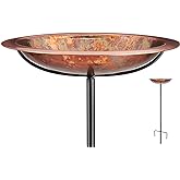 Good Directions Fired Copper Bird Bath on Garden Pole 13"