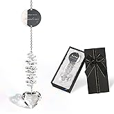 Shrebilo Sympathy Gifts for Loss of Loved One, Unique Memorial Gifts, Bereavement Gift Ideas for Loss of Mom Dad Son, Crystal Ball Sun Catchers Indoor Window, Christmas Decor, 45mm Heart Sun Catchers