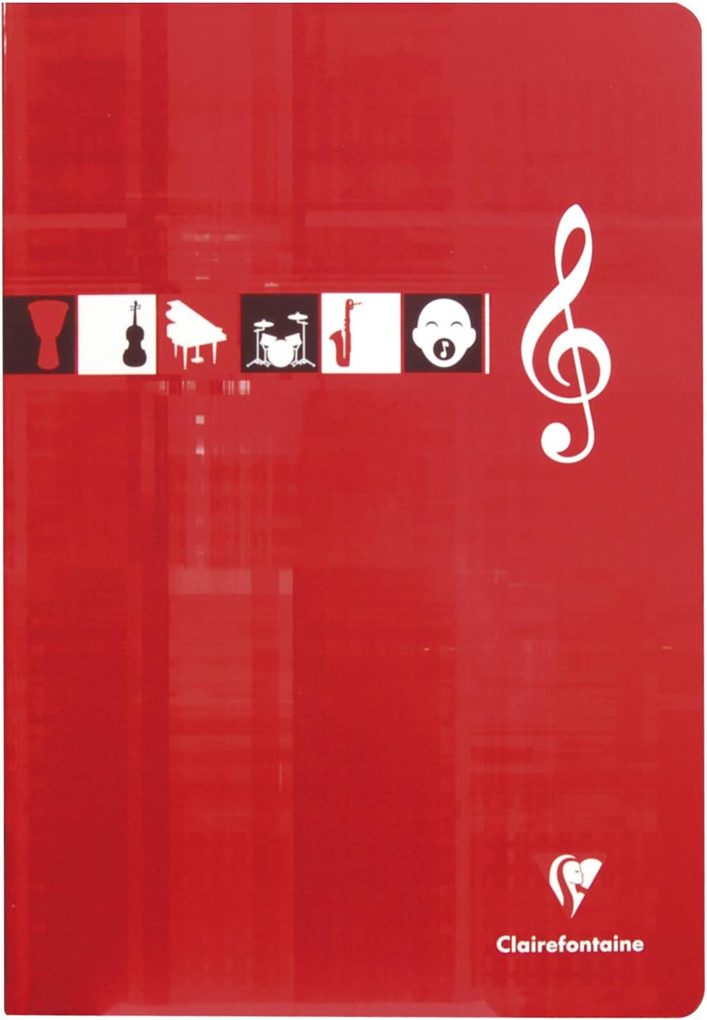 Clairefontaine 3137C Stapled Notebook of Music and Songs A4 21x29,7cm, 96 Pages Seyes Ruled and Staves w/ Lines - Image 3