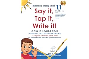 Say it, Tap it, Write it! Learn to Read & Spell Closed-Syllable One-Syllable Words Multisensory Reading System Workbook 1.1 O