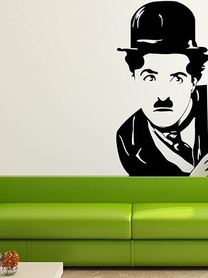 Trends on Wall Charlie Chaplin Wall Decal, (60 cm x 117 cm)