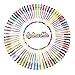 Gelmushta Gel Pens 120 Unique Colors (No Duplicates) for Adult Coloring Books Drawing with Case