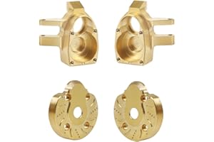 kingsea Brass Inner Outer Portal Drive Housing Steering Knuckle Compatible with Axial SCX10III AXI03007 Capra Unlimited Trail Buggy UTB 1/10 RC Crawler Brass Weights Upgrade Parts(4pcs/kit,200g)