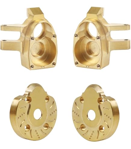 2Pcs Brass Portal Knuckle Caps For Axial SCX10-III & Capra – Steering Axle Weight Upgrade For RC Crawlers - View #4