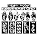 PARTH IMPEX Henna Tattoo Stencils (Pack of 16) Self Adhesive Full Body Paint Designs Template for Temporary Mehndi Drawing Hand Arms Shoulders Chest Lower Back Legs Tribal
