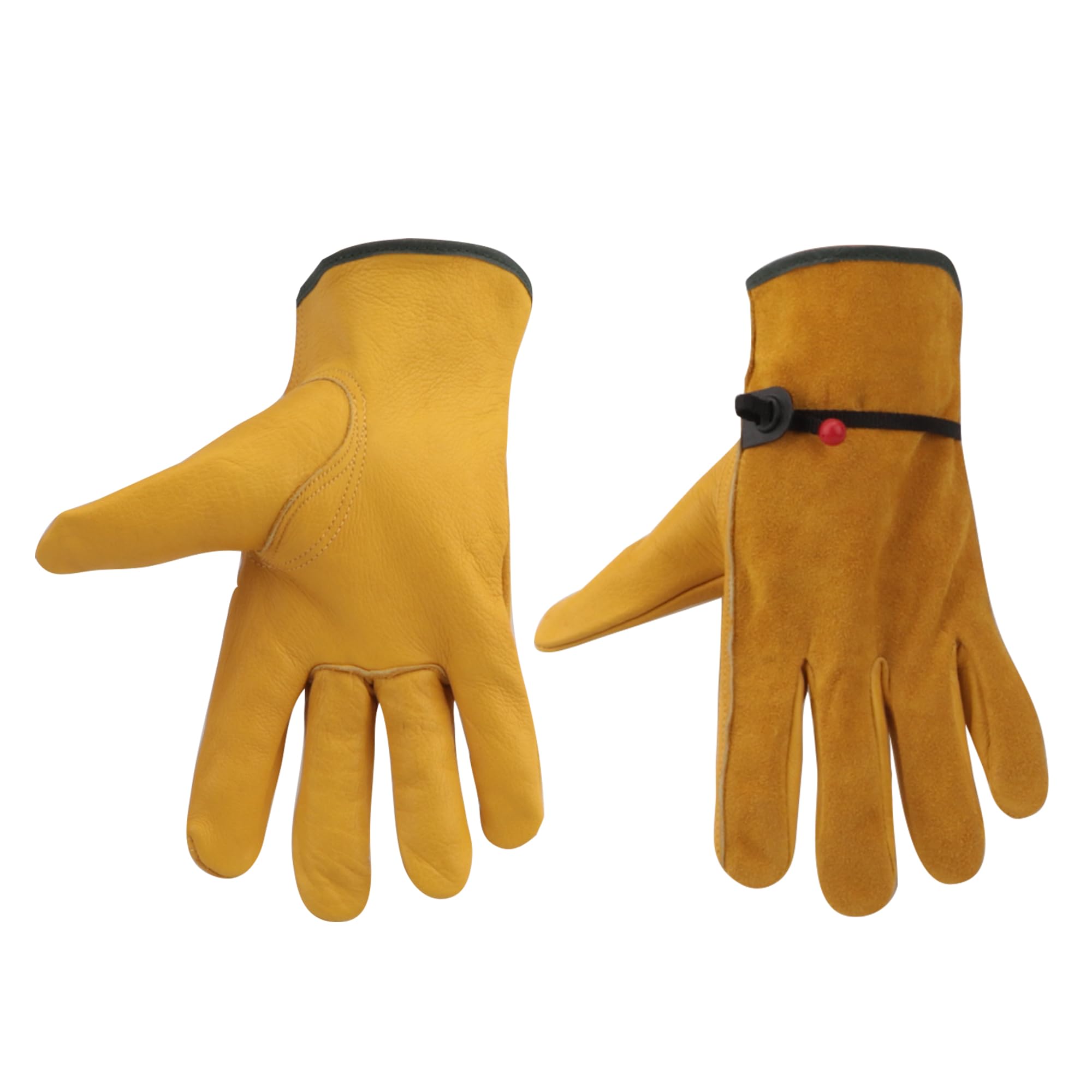 TMZHISTAR Cowhide Leather Work Gloves for Men and Women,Gardening Gloves,Driving Gloves (XL)