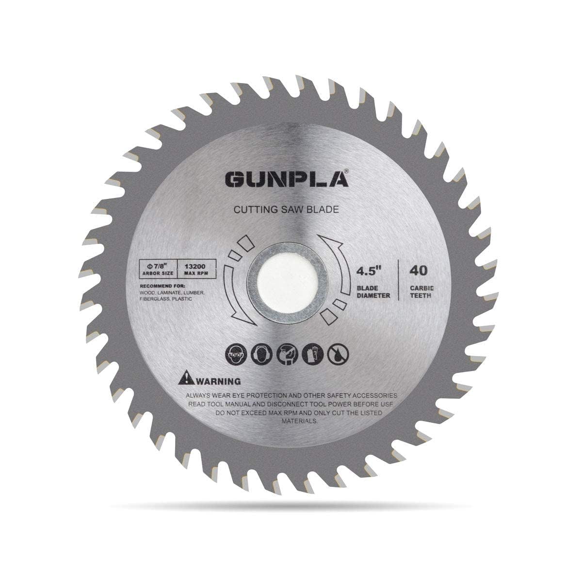 Gunpla 115mm Circular Saw Blade TCT Wood Saw Alloy Steel 40 Teeth Carbide Finishing Saws for Woodworking 7/8 inch Arbor 22.23mm