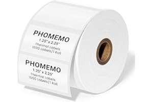 Phomemo 2.25"x1.25"(57mm*31mm) Thermal Labels, 1000 Sheets/Roll, Self-Adhesive Sticker for Phomemo 241BT 245BT D520BT D450BT 